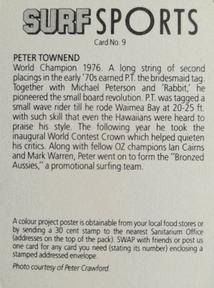 1985 Weet-Bix Surf Sports #9 Peter Townend Back